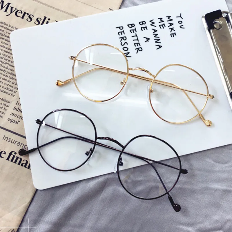 Новые дизайнерские женские очки оправы для оптики из металлического круглого