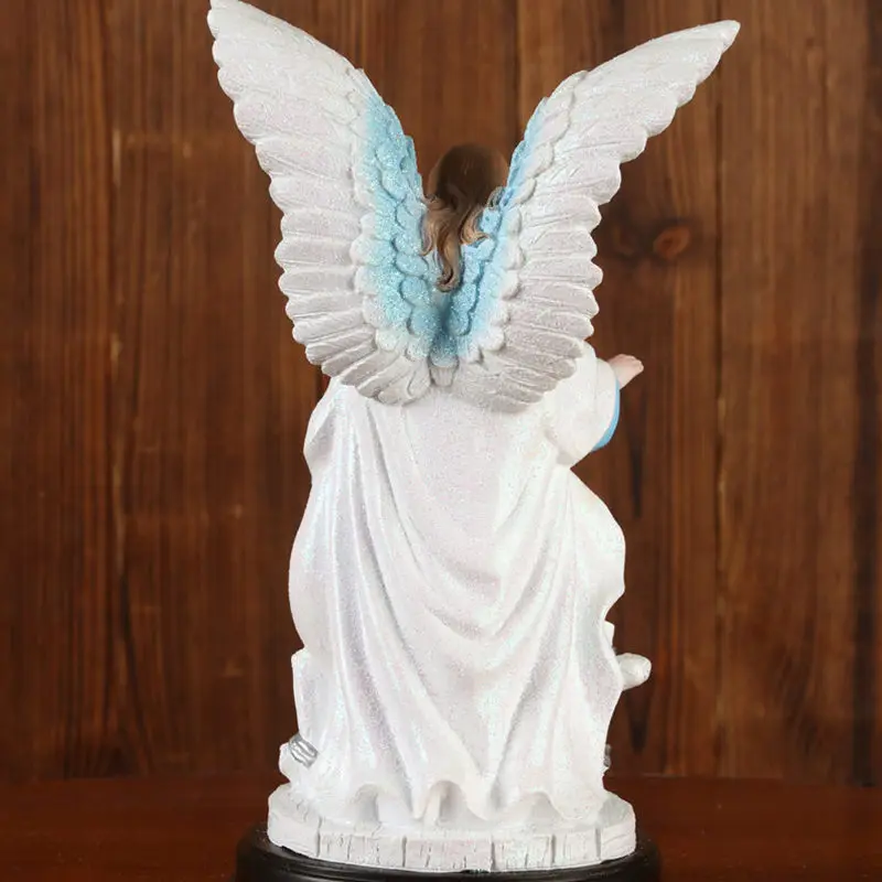 

Guardian Angel Resin Statue Sculpture Figurines Home Decorative Desktop Sculpture Ornaments Religious Gift Xmas