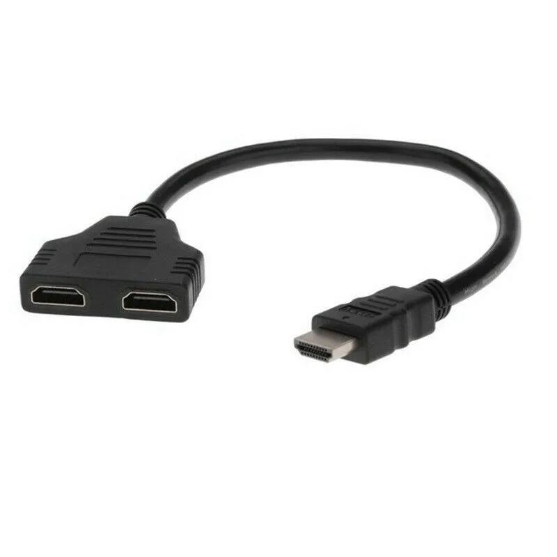 Разветвитель с 1 входом папа на 2 выхода Мама Кабель адаптер конвертер 1080P HDMI