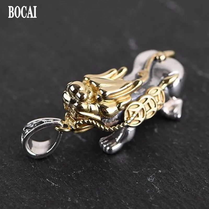 BOCAI Новинка 100% серебряные ювелирные изделия в этническом стиле ретро деньги