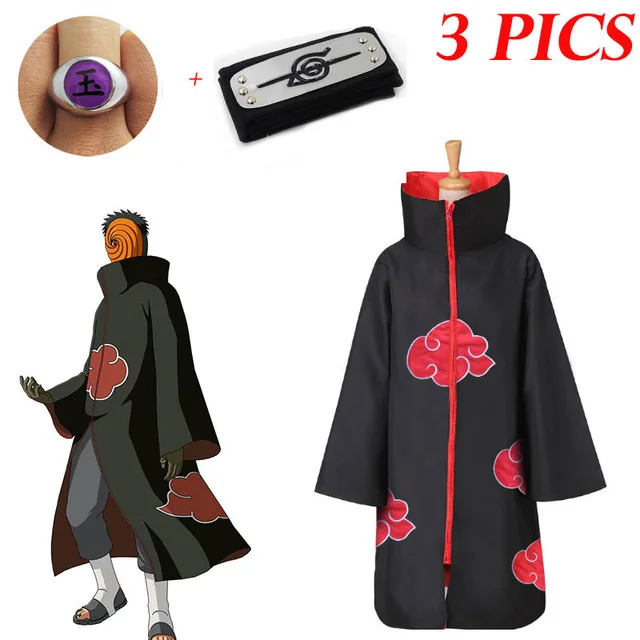 3 PCS Anime Hokage Ninja Pain Akatsuki Kakuzu Cosplay Props Kids Adult Ring...