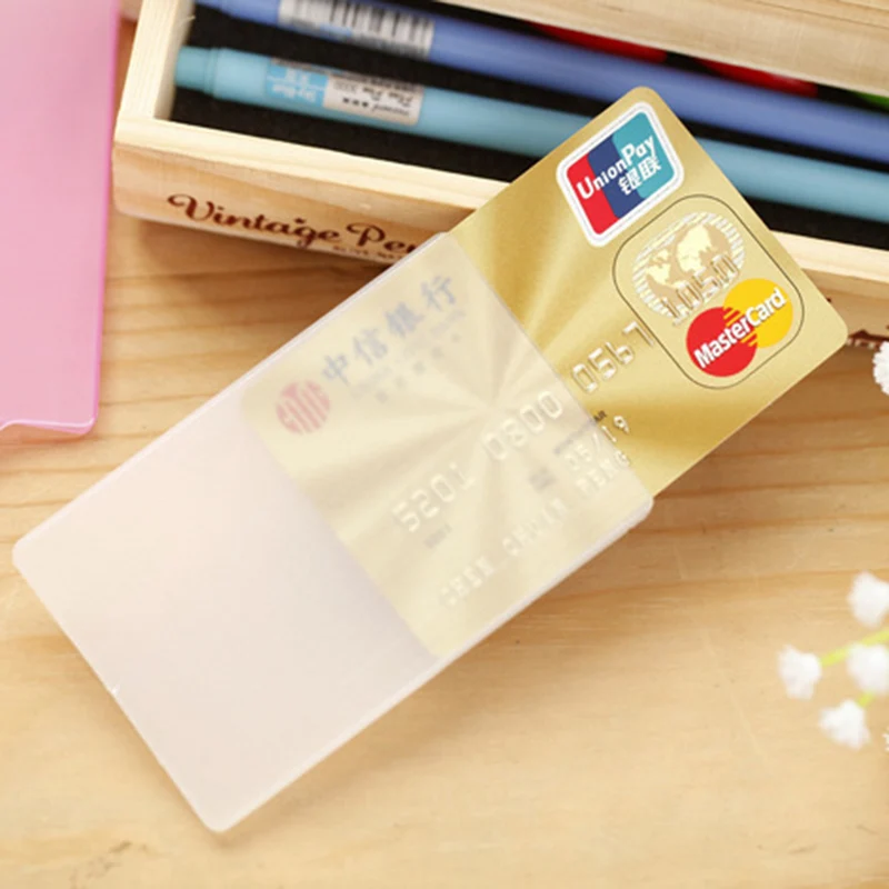 

Прозрачный пластиковый чехол для карт, визитница, унисекс сумка для кредитных карт, мини-кошелек для удостоверения личности, защитный чехол...