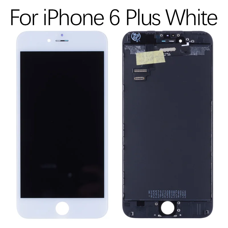 White 6 Plus AAA OEM Дисплей для iPhone 6 6S 6 Plus 6S Plus LCD в сборе с тачскрином на рамке черный белый - Цвет: White 6 Plus