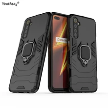 Protective Case For OPPO Realme 6 Pro Case Realme 6 Pro Cover Armor Shell Fundas Finger Ring Stand Back Cover For Realme 6 Pro