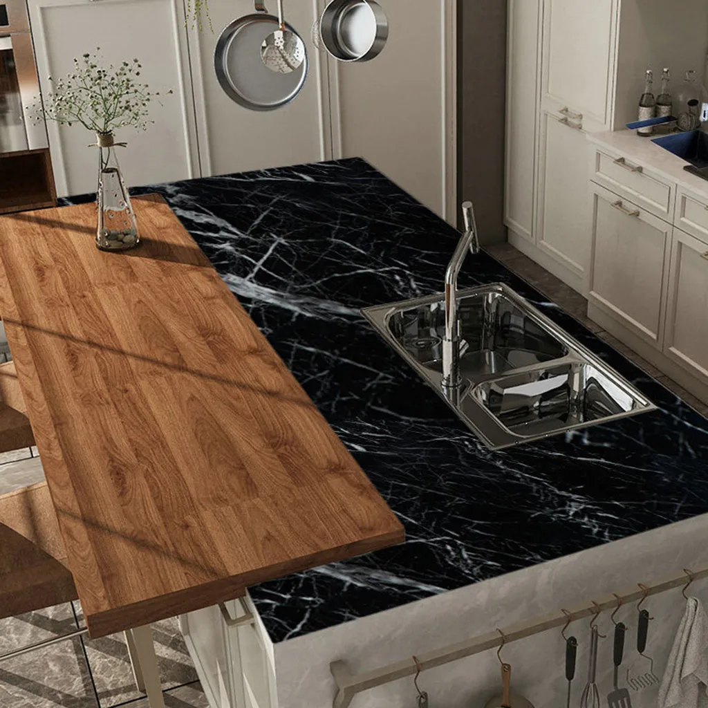 

Wallpaper Oil-resistant Simulation Pattern Desk Cabinet Sticker Living Room Imitation Marble Wallpaper Home Kitchen Bedroom Deco