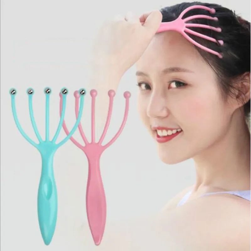 

Five Finger Head Relax Massager Steel Ball Massager Hair Held SPA Scalp Neck Stress Relief Massage Claws Release Head Physician