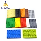 10 шт. DIY строительные блоки цифры тонкие Кирпичи 6x8 12 видов цветов развивающие креативный Размеры кирпич основная модель детские игрушки для дет