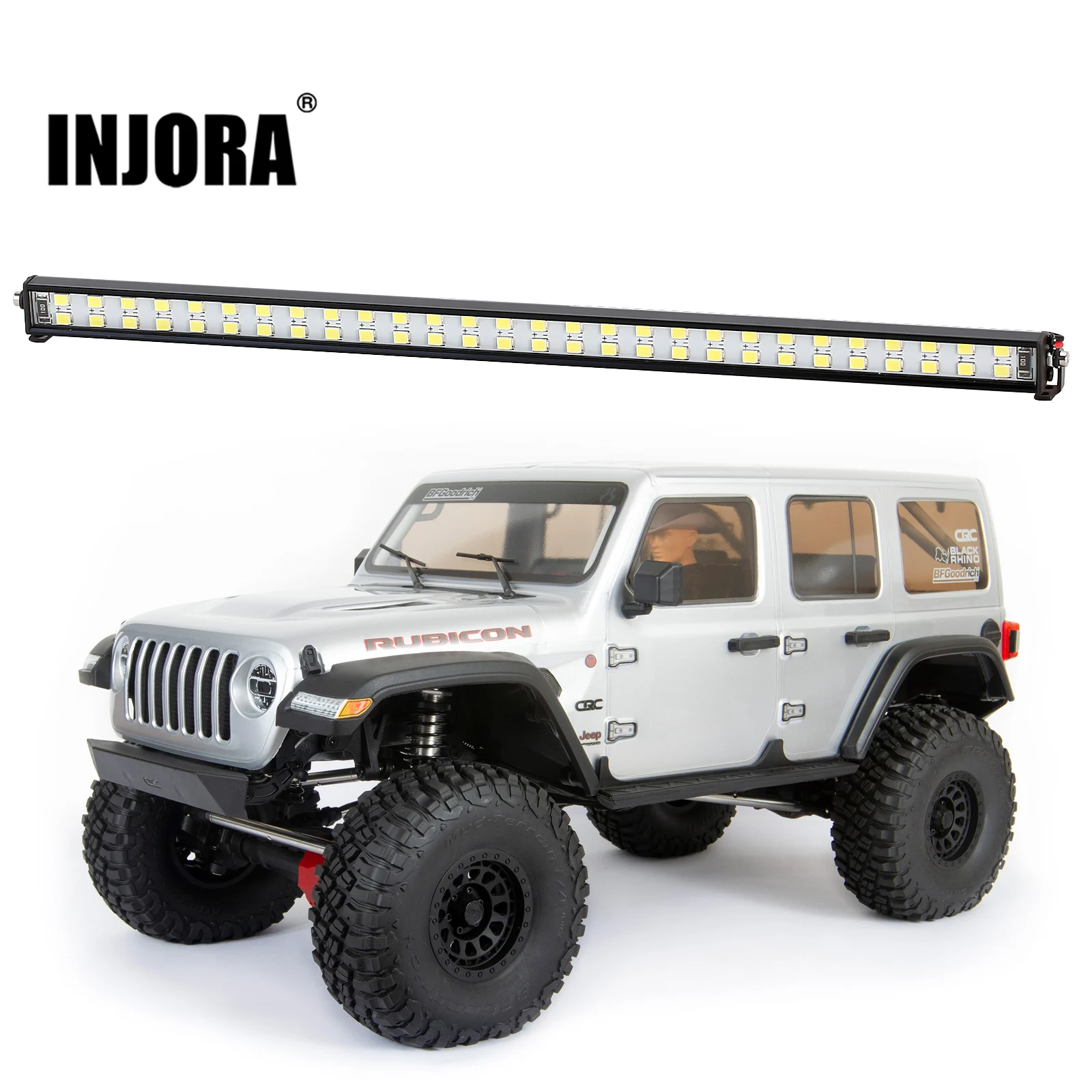 INJORA-luz de techo superbrillante de 232mm, 56LED para 1/6 RC Crawler Axial SCX6 Jeep JLU Wrangler Trail Honcho 4WD RTR