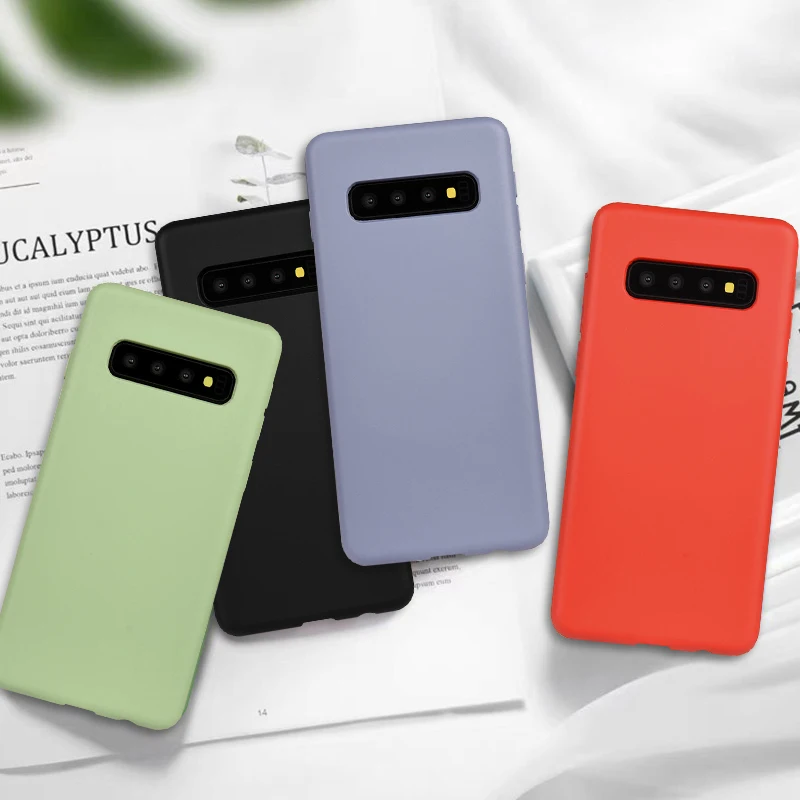 Оригинальный жидкий силиконовый чехол карамельного цвета для телефона Samsung Galaxy