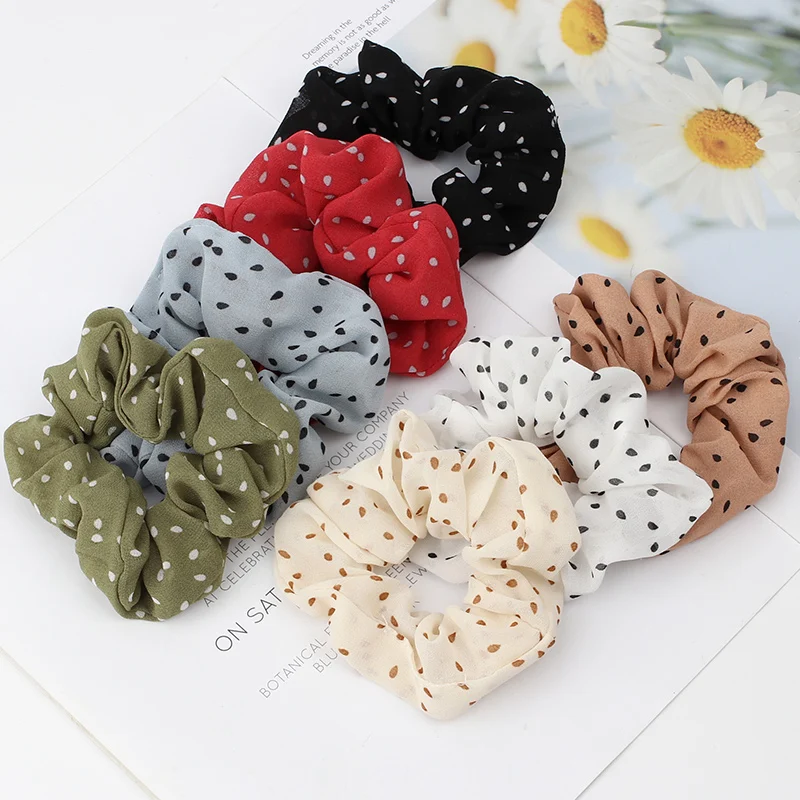 

ncmama Korea Hair Scrunchies Elastic Hair Tie Bands Solid Color Women Girls Headwear Ponytail Holder Hair Accessories Gift