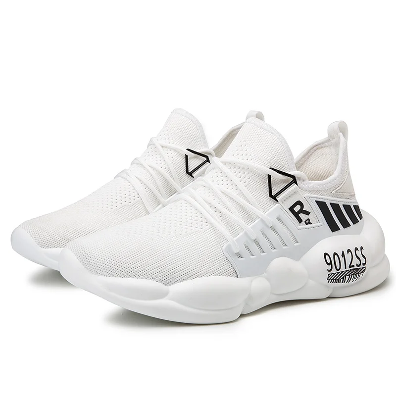 

Кроссовки мужские сетчатые, удобная дышащая обувь, на шнуровке, повседневные, черные, белые, большие размеры 38-44