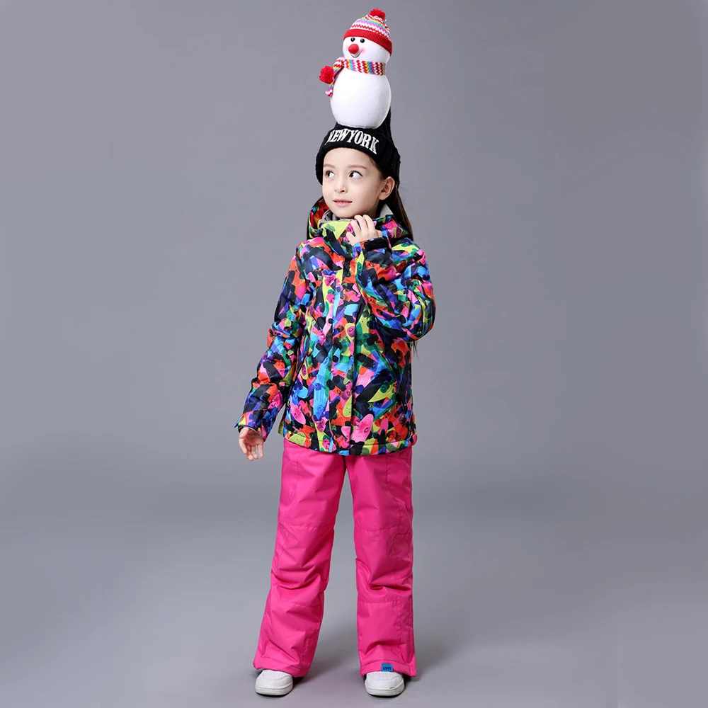 GSOU зимние лыжные куртки для девочек уличная детская куртка сноуборда зимняя