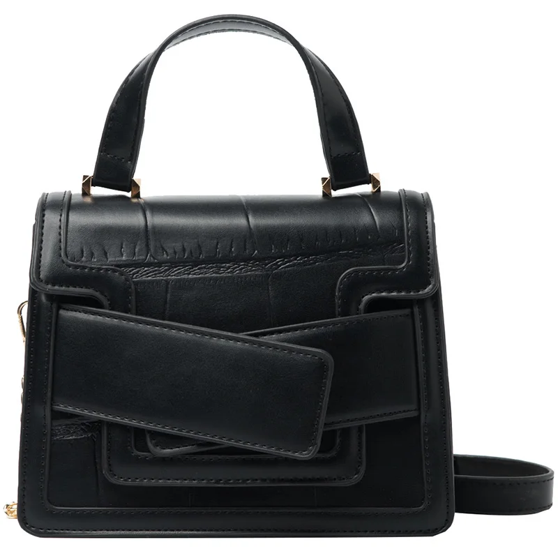 

Square Stone pattern Tote bag 2021 Fashion New High-quality PU Leather Women's Designer Handbag Chain Shoulder Messenger Bag