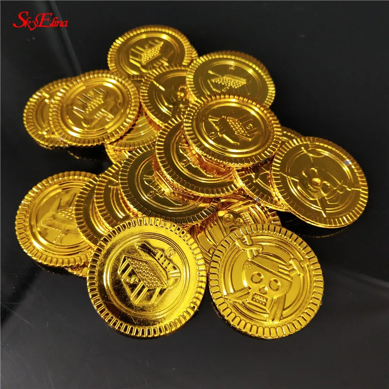 50/100 шт. пиратские золотые монеты|Сувениры для вечеринок| |