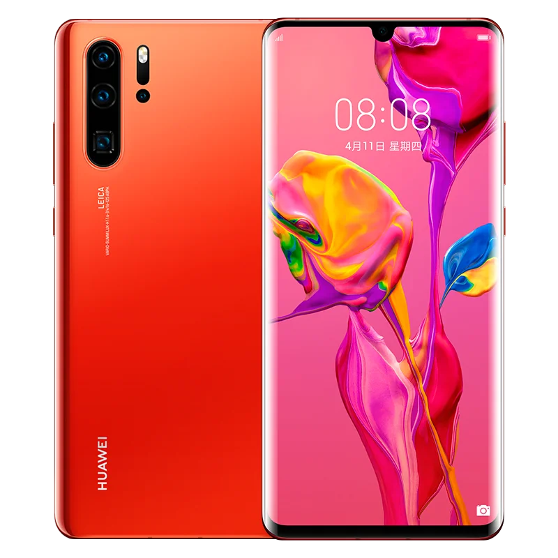 Мобильный телефон huawei P30 Pro, 8 ГБ, 128 ГБ, 6,47 дюймов, OLED экран, Kirin 980, четыре ядра, Android 9,0, NFC, 4200 мАч - Цвет: Amber sunris