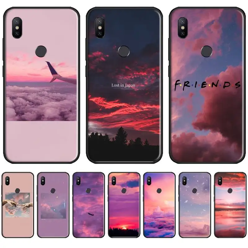 

The most beautiful sunset red Phone Cases For Xiaomi Redmi 7 9t 9se k20 mi8 max3 lite 9 note 8 9s 10 pro Soft Shell Cover Funda