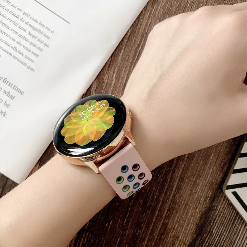 

20mm/22mm band Huawei watch GT/2/2e/Pro strap for Samsung Galaxy watch 3/46mm/42mm/Active 2/Gear S3 Frontier Silicone bracelet