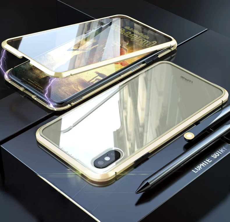 Роскошный 360 полный корпус Магнитный чехол для iPhone 11 Pro XS Max XR X 7 8 Plus iPhone11 чехол iPhone7 iPhone 8 iPhone 8