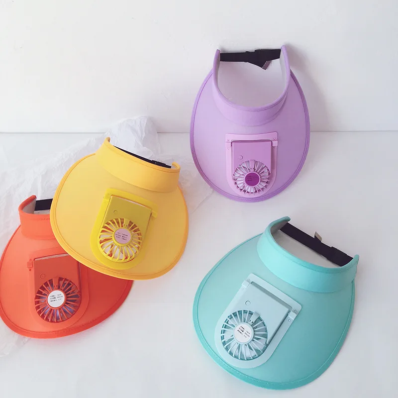 

USB Rechargeable Fan Baseball Cap for Children Summer Kids Hats Caps for Boy Girl Beach Sun Baby Hats Adjustable Kids Cap 2-7Y