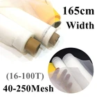 Сетка для трафаретной печати 165 см шириной 406080100120140200250, белая полиэфирная сетка для печатной платы