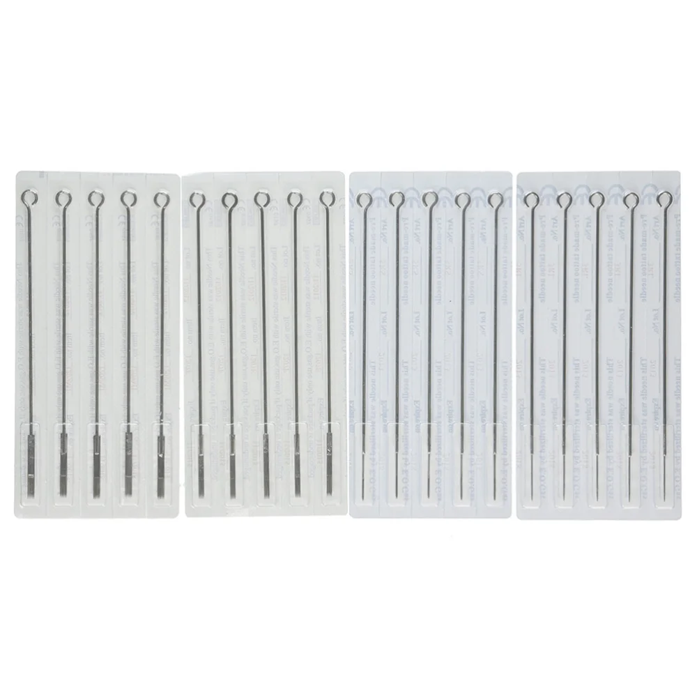 

100pcs 10 Sizes M1 Disposable Sterile Needles (Silver)