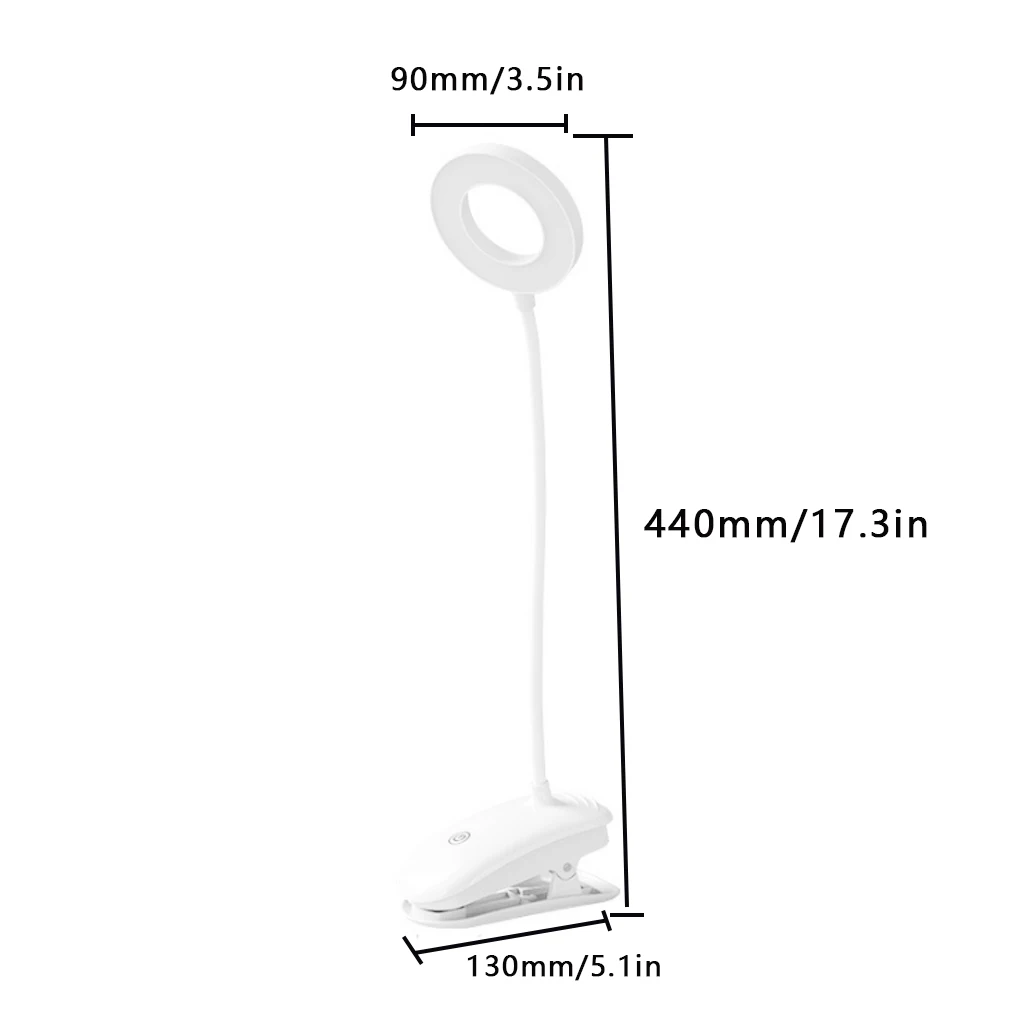 

LED USB Flexible Desk Lamp Clip Folding Bedroom Bedside Read Study Light Eye Protection Table Lamp