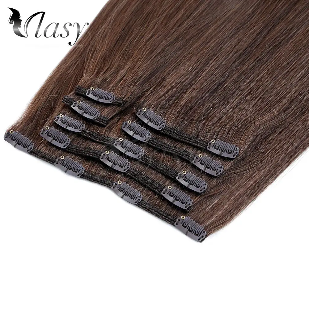 

Vlasy 24'' 115g Full Head Machine Made Remy Human Hair 7pcs/set Natural Straight Clip In Human Hair Extensions