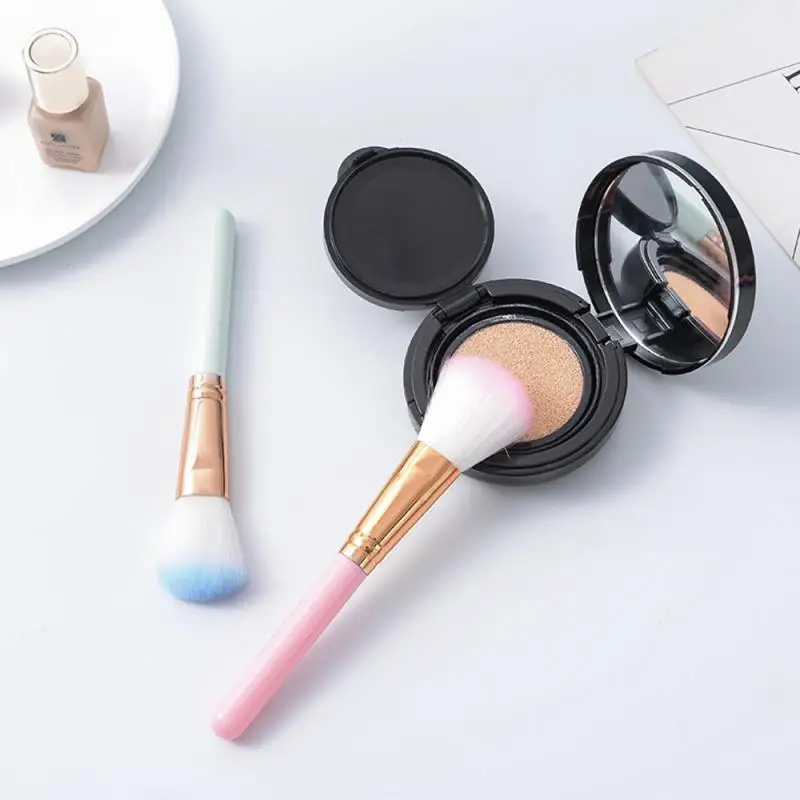 1Pcs Blush Brush Fixed Makeup Powder Fiber Hair Plastic Handle Beginner Beauty Make-up Tools | Красота и здоровье