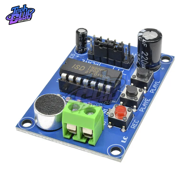 3 ~ 5V ISD1820 звук/Голосовая плата модуль записи и воспроизведения синий PCB версия для