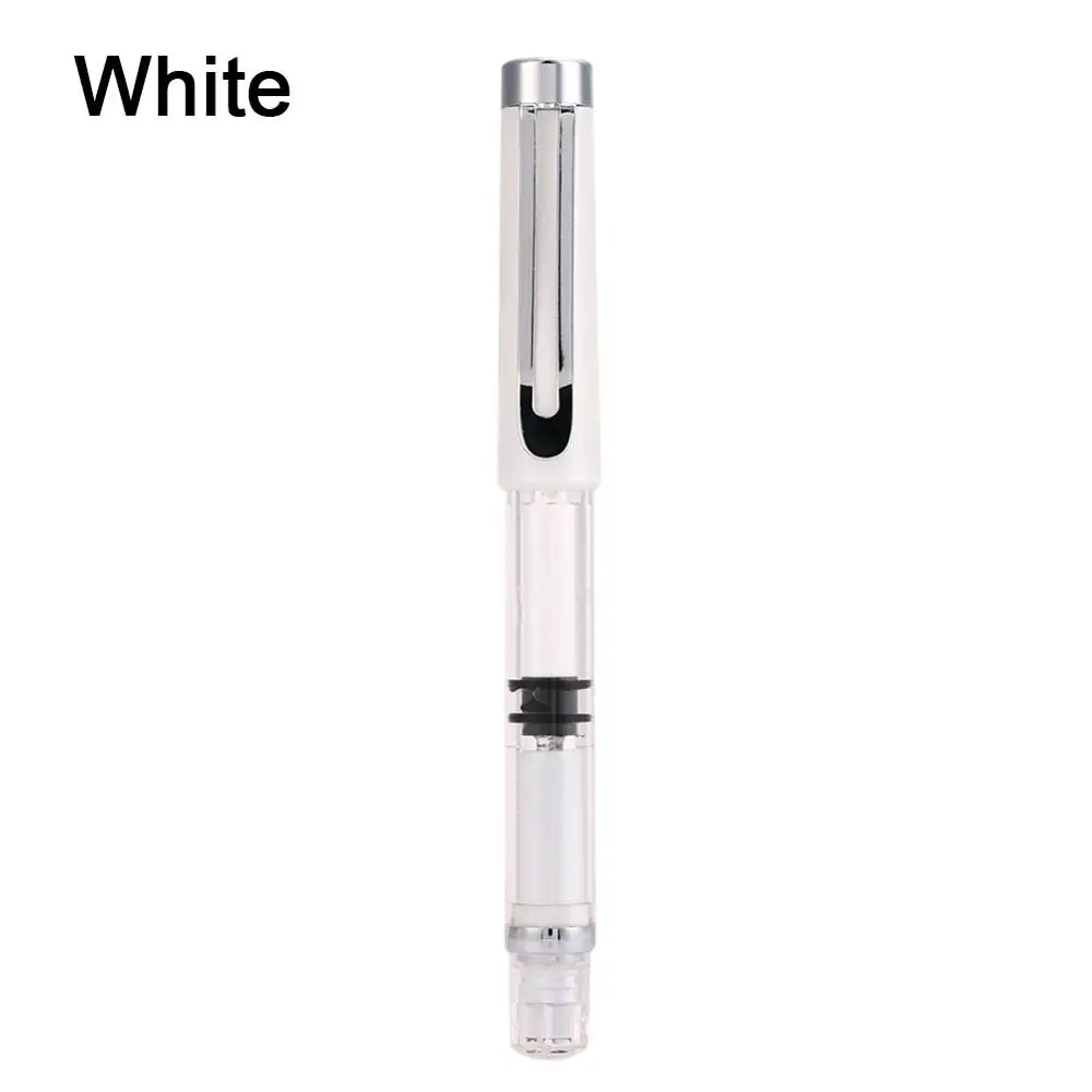 white WING SUNG 3008 0,5 мм, прозрачная авторучка, 9 цветов, перьевые ручки для письма, портативные, Caneta, офисные, школьные принадлежности - Цвет: white