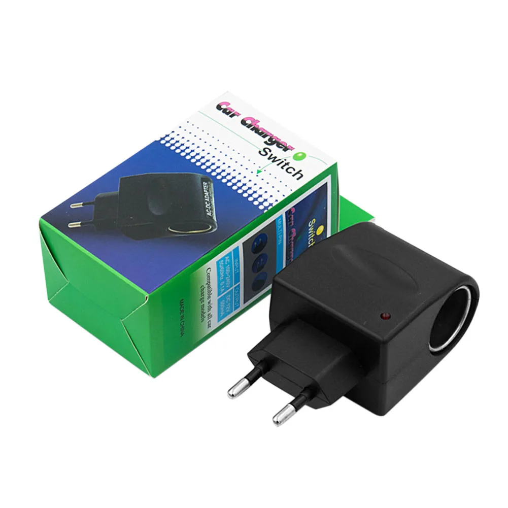 12V DC Car Power Adapter Cigarette Lighter 220V AC To Socket Converter Home Auto EU/US Plug charger Accessories | Автомобили и