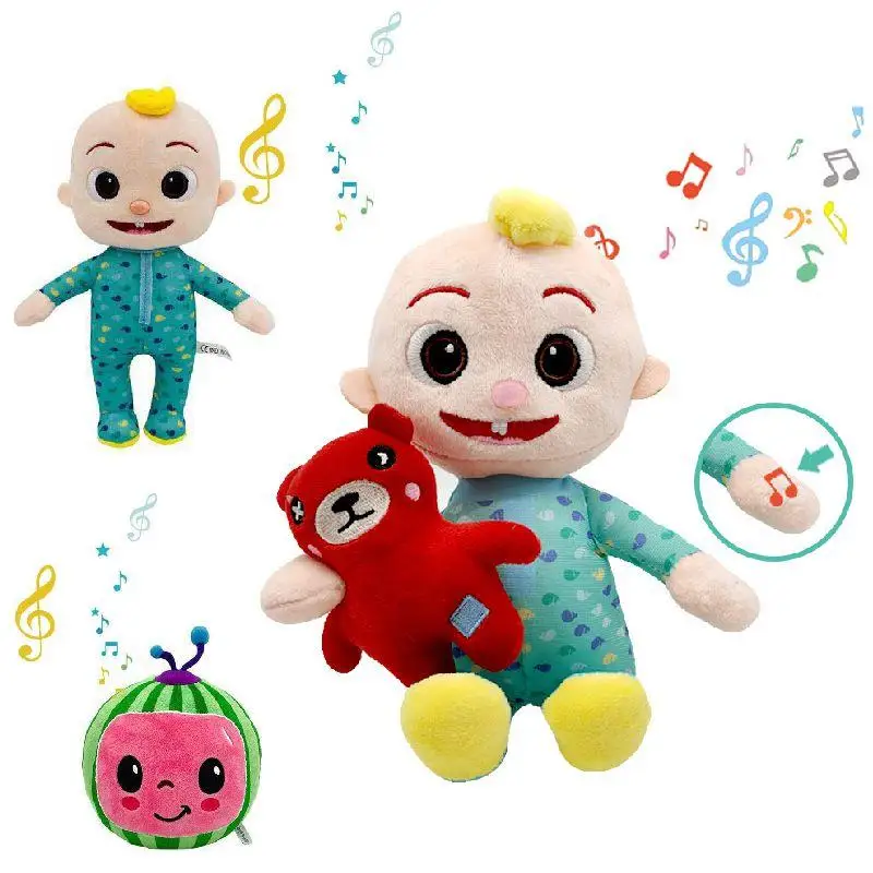 Новый Kawaii Cocomelon музыкальная плюшевая игрушка мультфильм JJ медведь мягкие куклы