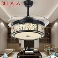 oulala ceiling fan light lamp without blade remote control modern simple creative led for home living room