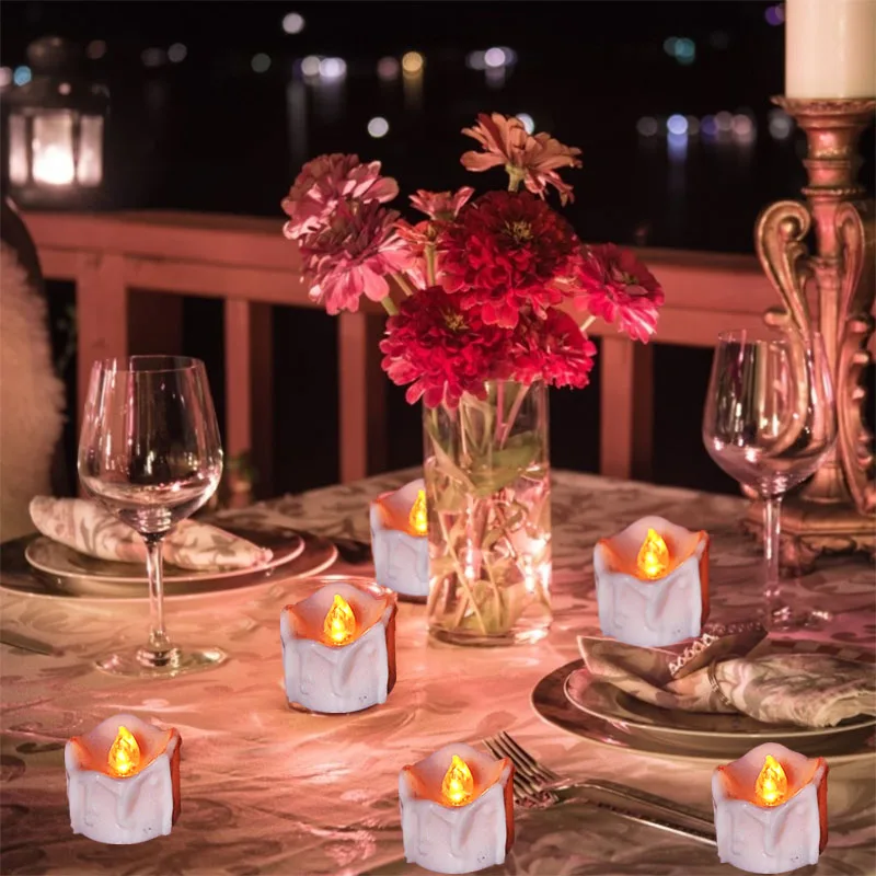 

3PCS Simulation Flameless LED Candle Valentine's Day Wedding Proposal Birthday Party Decoration Home Decoration Atmosphere Light