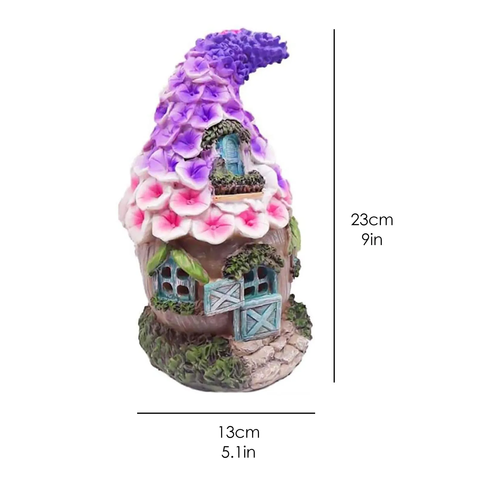 

Miniature Tale Garden Stone House Ornaments Solar Landscape Plants Outdoor Villa Courtyard Gardening Landscape Ornaments