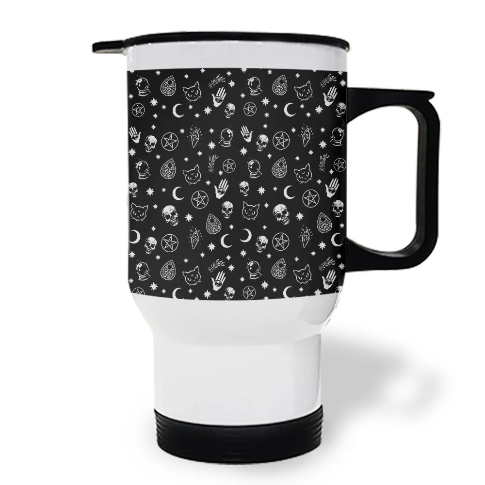 Черная ведьма череп Луна гадание Путешествия Кружки тумблеры путешествия кружки