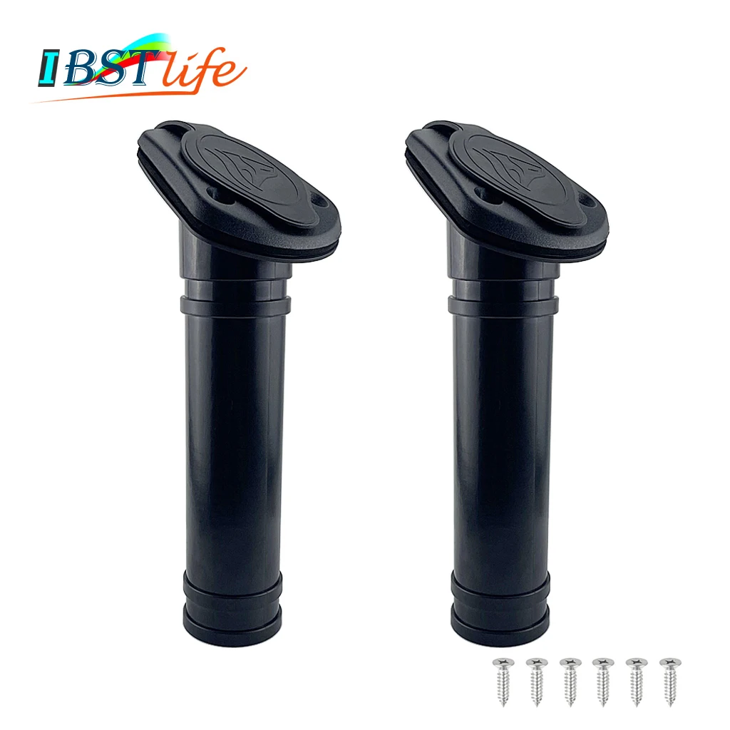 

2PCS Nylon Flush Mount Kayak Boat Fishing Rod Holder Bracket Rack With Cap Gasket Cover Canoe Marine Tackles Device Accessories