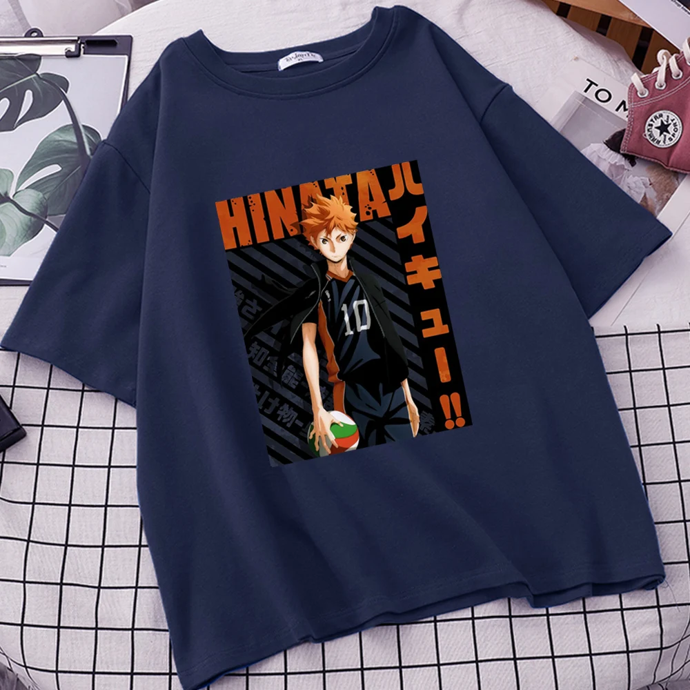 

Women Haikyuu T Shirt Shouyou Hinata Summer Harajuku High Shcool Tshirts Oversized Short Sleeve Tees Round Neck Tops TShirts