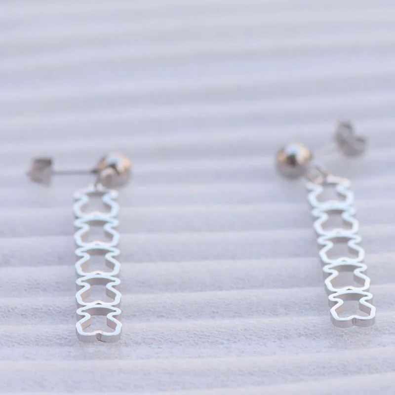 

Fashion Jewelry Bear Stainless Steel Factory Wholesale Hollow Simple Earrings Wholesale Aretes De Mujer Modernos 2020