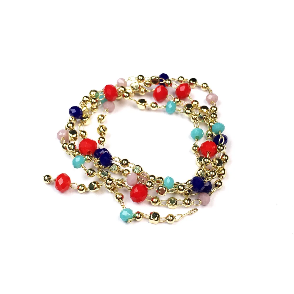 Металлическая позолоченная бусина 3x4 мм с кристаллами медная цепочка для