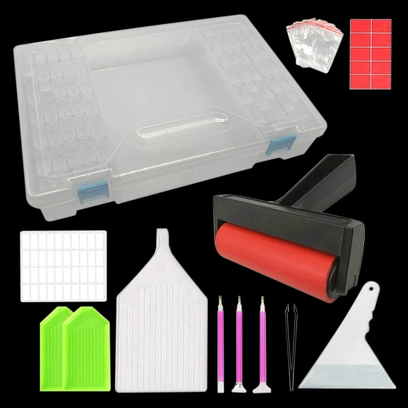 Инструменты для вышивки картин со стразами наборы с 64/56/42/28 ячейками пластиковая