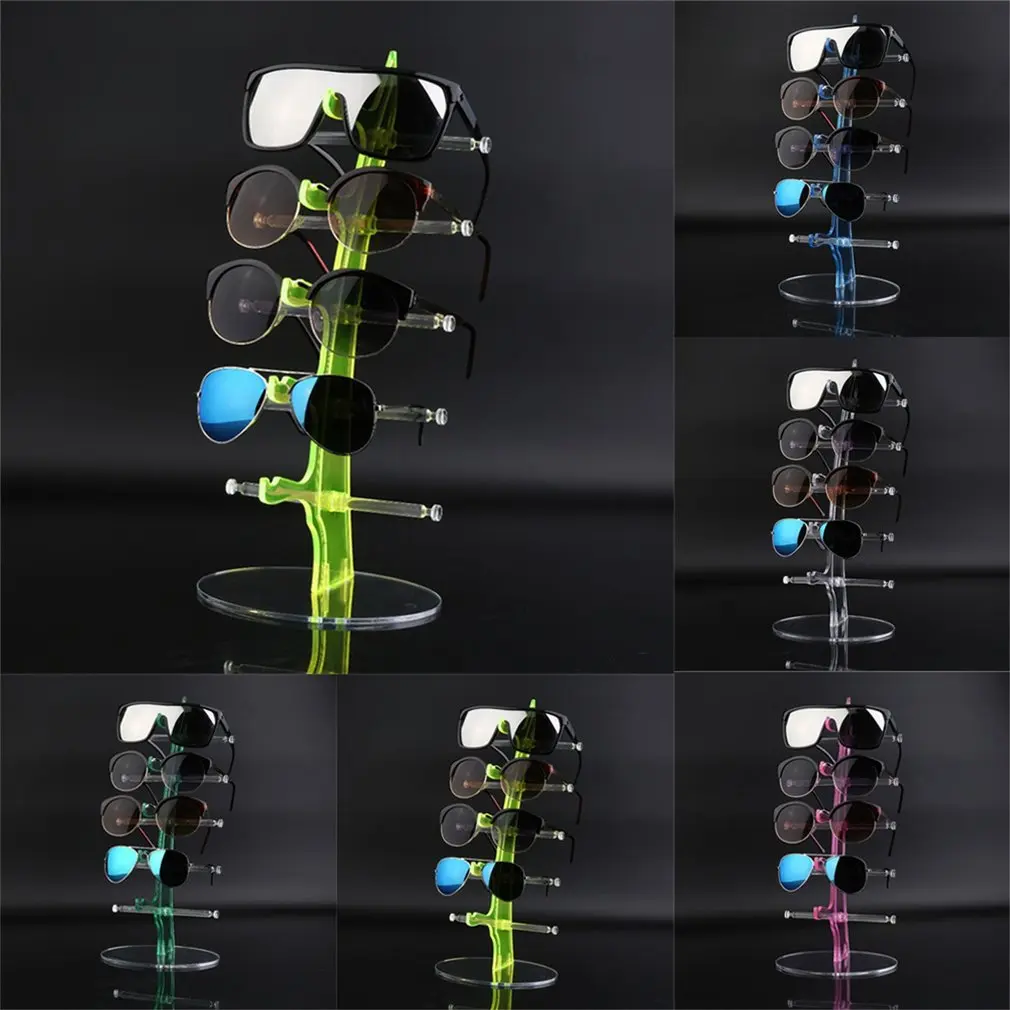 

Arrival 5 Pair Sunglasses Glasses Fashion Acrylic Show Rack Counter Eyeglasses Display Stand Holder Transparent