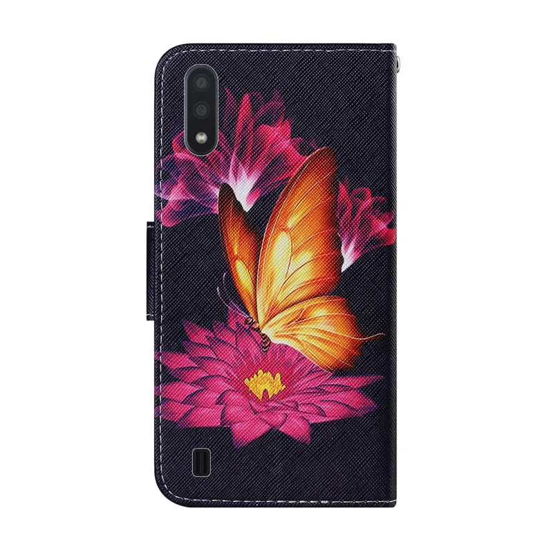 

Оригинальный чехол для Samsung Galaxy A01, A11, A21, A31, A51, A71, A21s, A41, кожаный флип-чехол с подставкой, чехол для телефона, симпатичная бабочка, цветок