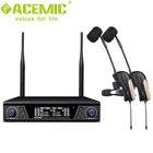 ACEMIC EX-200ST-4 UHF Настоящее разнообразие двухканальный саксофон Беспроводная микрофонная система для трубы, рога, на сцене