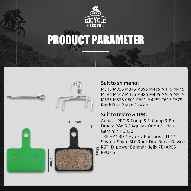 20 пар (40 шт.) Керамические дисковые Тормозные колодки для горного велосипеда SHIMANO