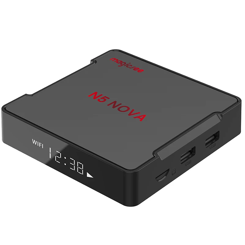 Magicsee N5 NOVA Android 9,0 BT4.0 4 Гб 64 Гб Rockchip 3318 Android 4K WiFi tv Box с 2,4G голосовым пультом дистанционного управления Поддержка Google Play