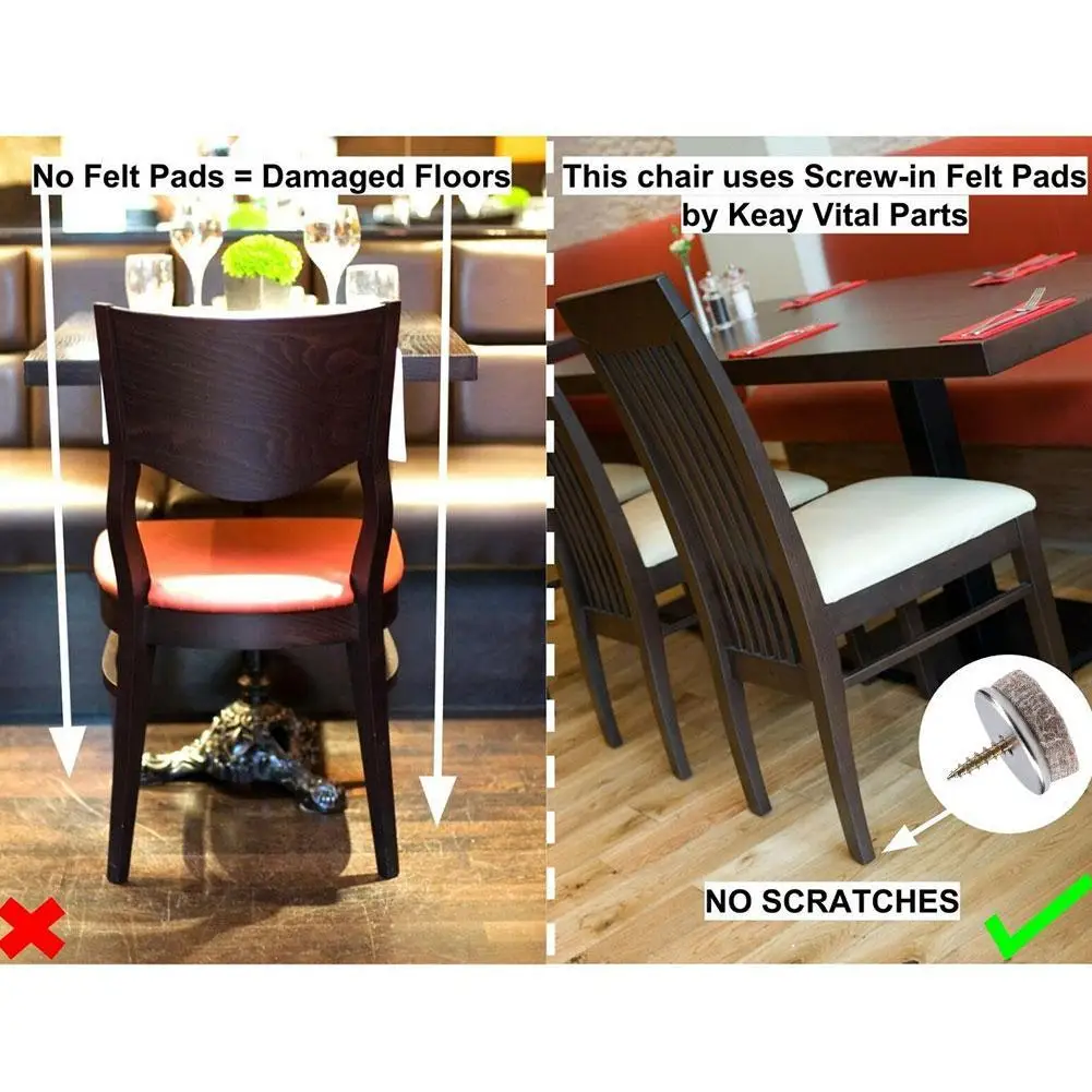 

Felt Furniture Gliders with Screws Brown White Black Household Furniture Supplies Tools S9H4