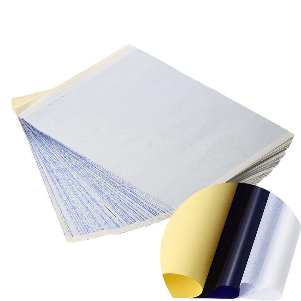 10Pcs/Lot 4 Layer Carbon Thermal Stencil Tattoo Transfer Paper Copy Tracing Professional Supply Accesories QE | Красота и здоровье