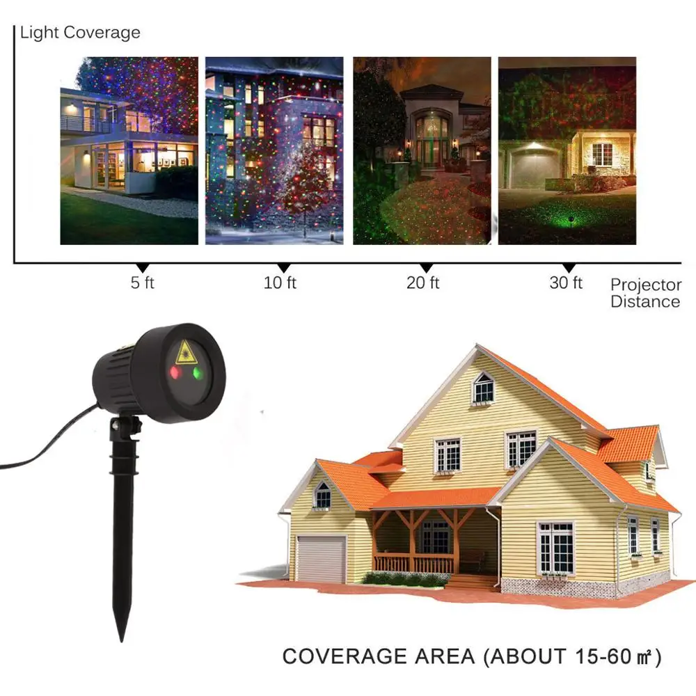 Уличный светильник с рождественской звездой s лазерный проектор душ на