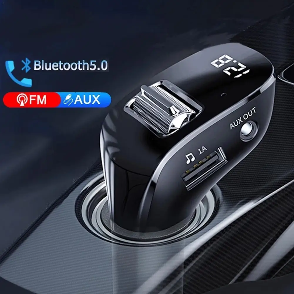 

FM-трансмиттер автомобильный беспроводной Bluetooth 5,0 FM-радио модулятор Автомобильный комплект USB Автомобильное зарядное устройство Громкая св...